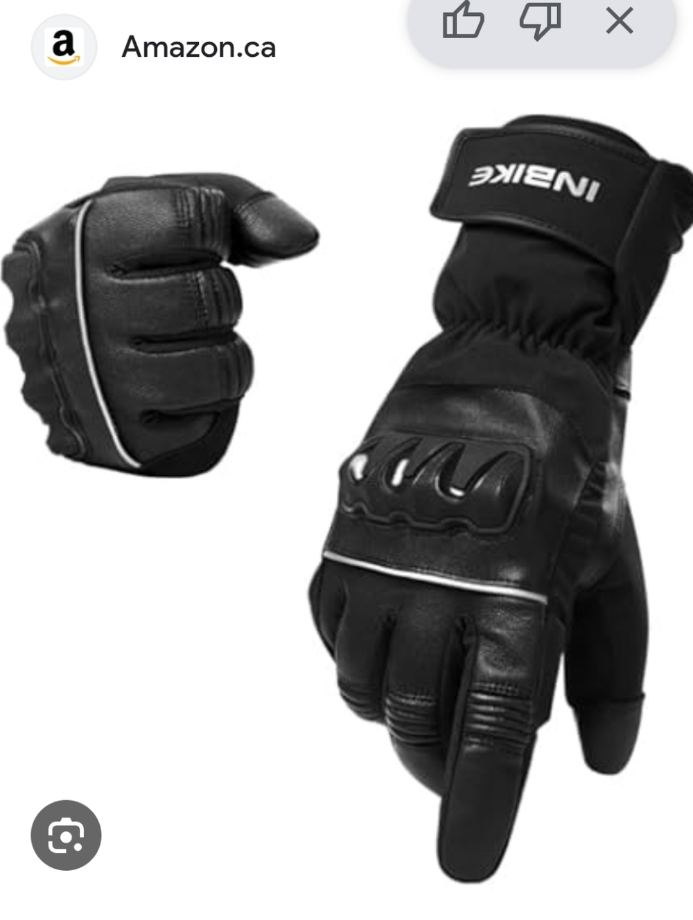 INBIKE Winter Men's Motorcycle Gloves Thermal Sheepskin Fabric Medium